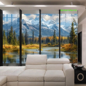 Tranh dán kính 3d 2 mặt phong cảnh k2026-153