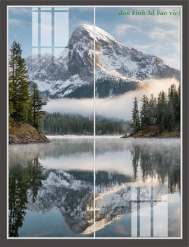 Tranh dán kính 3d 2 mặt phong cảnh n2026-130