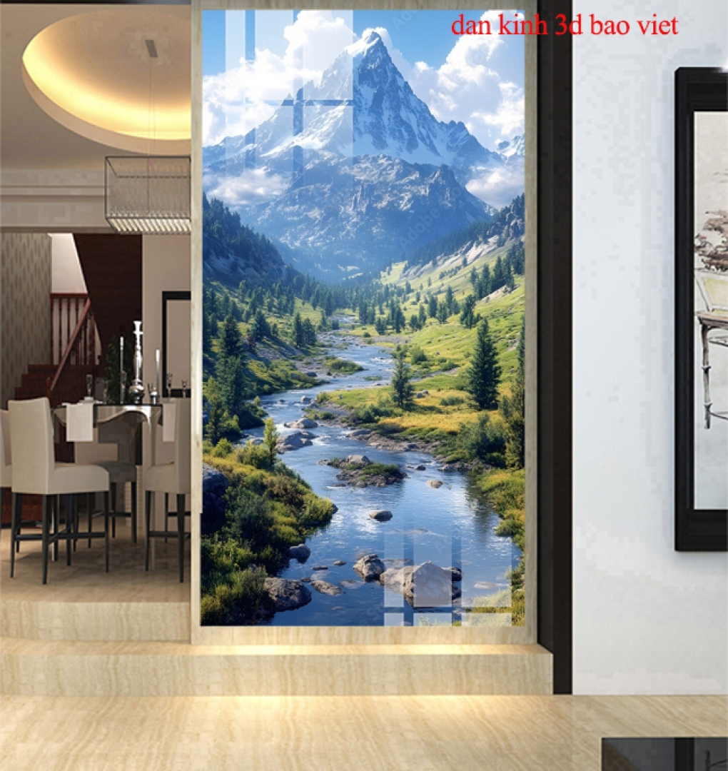 Tranh dán kính 3d 2 mặt phong cảnh n2026-134