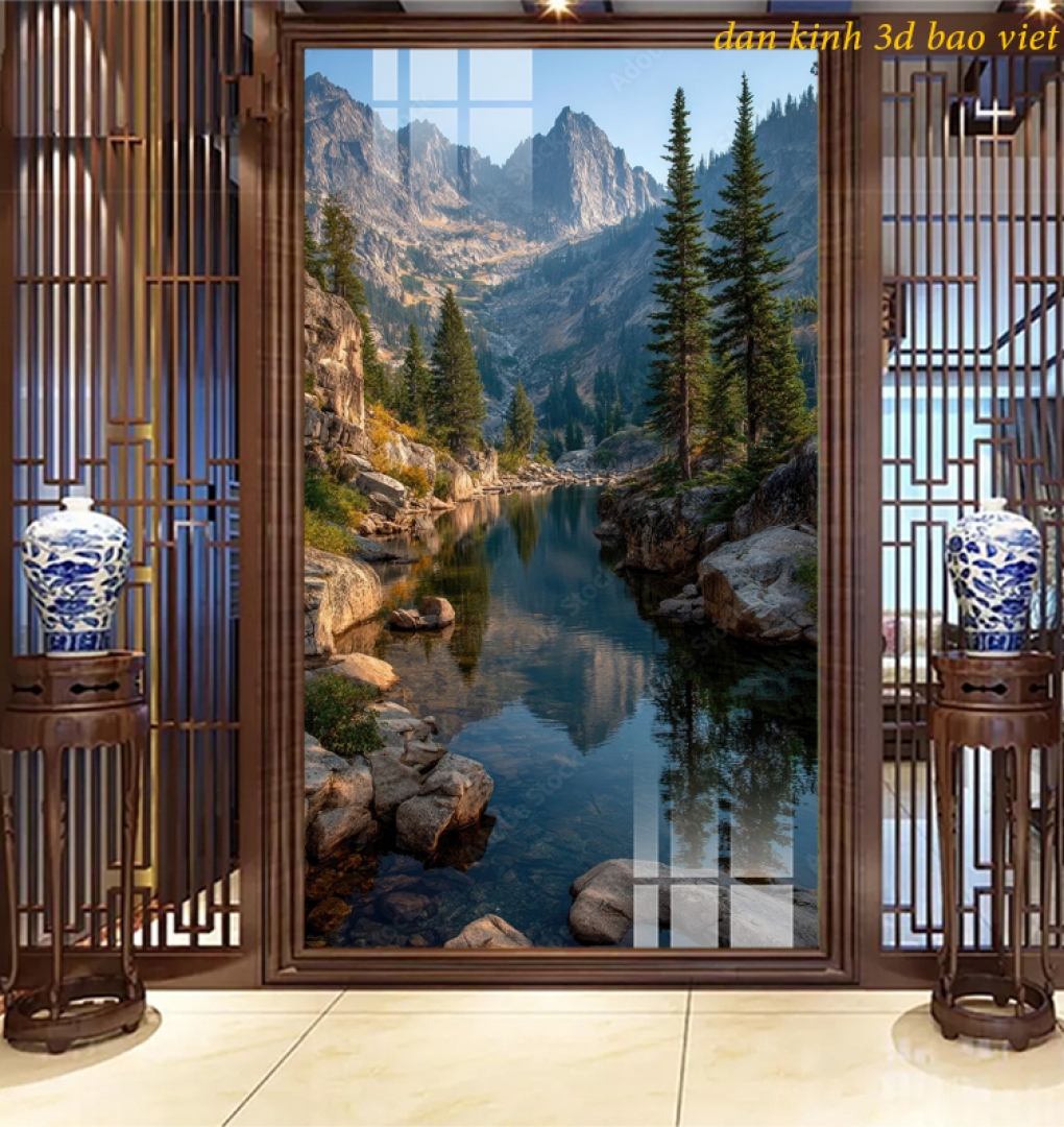 Tranh dán kính 3d 2 mặt phong cảnh n2026-138