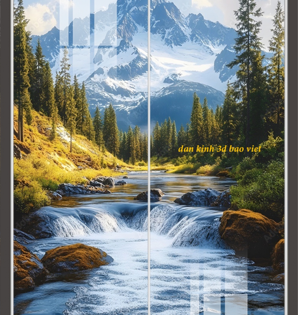 Tranh dán kính 3d 2 mặt phong cảnh n2026-144