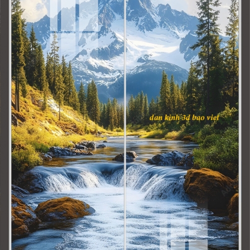 Tranh dán kính 3d 2 mặt phong cảnh n2026-144