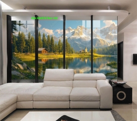 Tranh dán kính 3d 2 mặt phong cảnh n2026-160