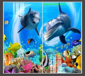 Tranh dán kính 3d 2 mặt s317