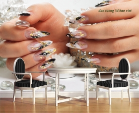 Tranh dán tường 3d cho tiệm nail n2026-118