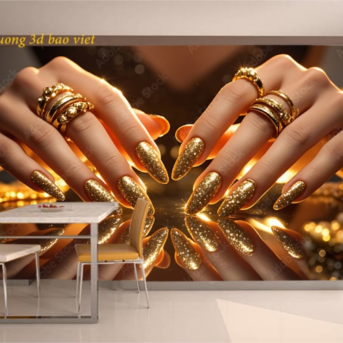 Tranh dán tường 3d nail spa n2026-139