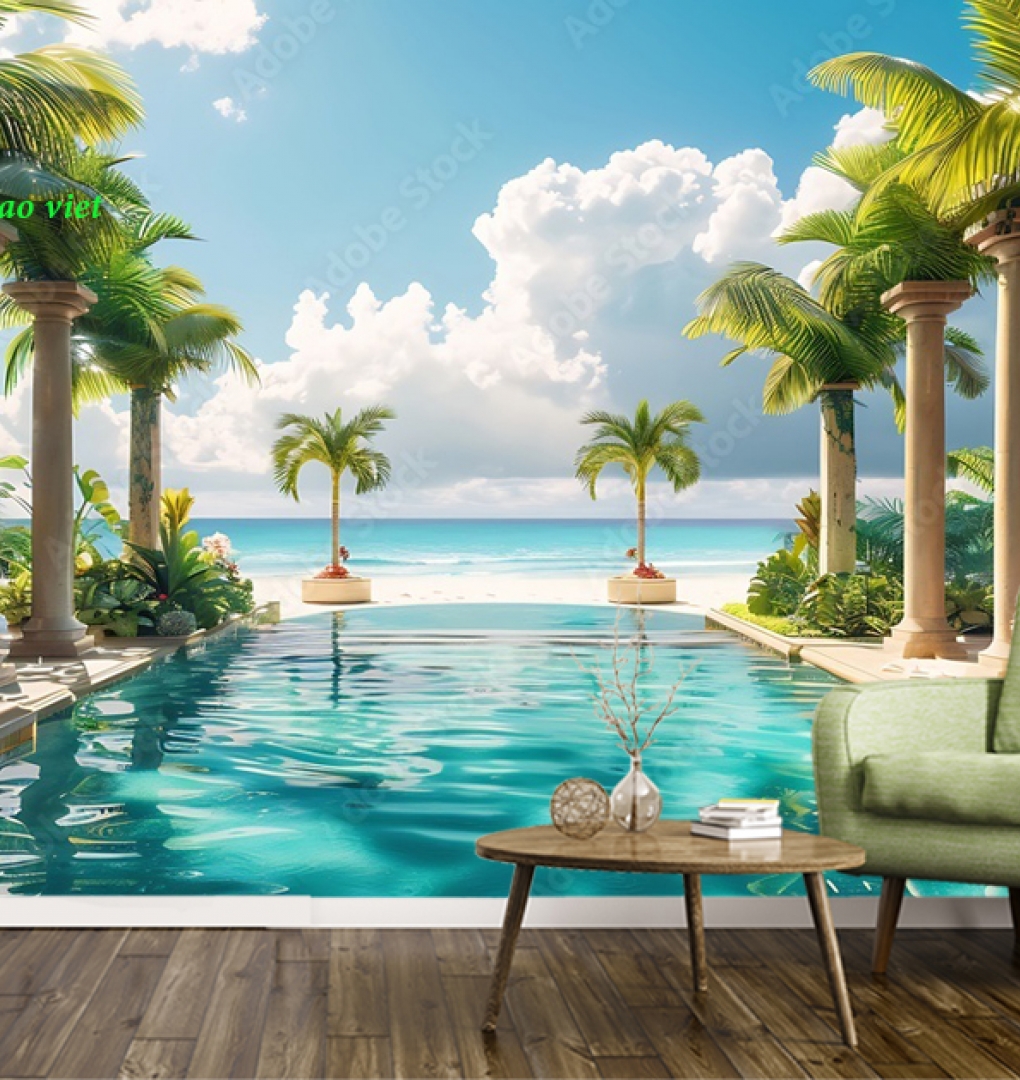 Tranh dán tường cảnh biển n2026-131