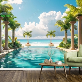 Tranh dán tường cảnh biển n2026-131