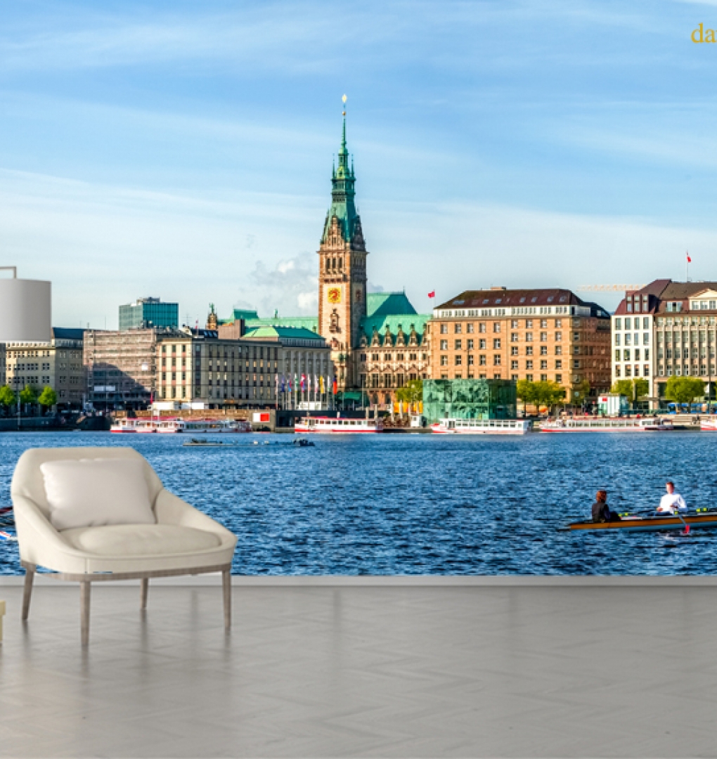 Tranh dán tường cảnh thành phố Châu âu fm630