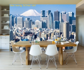 Tranh dán tường cảnh thành phố Nhật bản 3d n2026-140