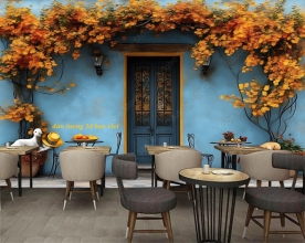Tranh dán tường cho quán cafe 3d n2026-149