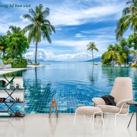 Tranh dán tường phong cảnh biển n2026-115