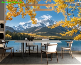 Tranh dán tường sông núi 3d n2026-155