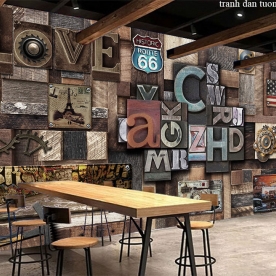 Wall murals for cafe fm527