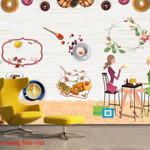 Wall murals for cafe fm544