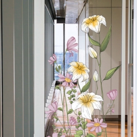 High quality transparent 3d glass decal sticker se094