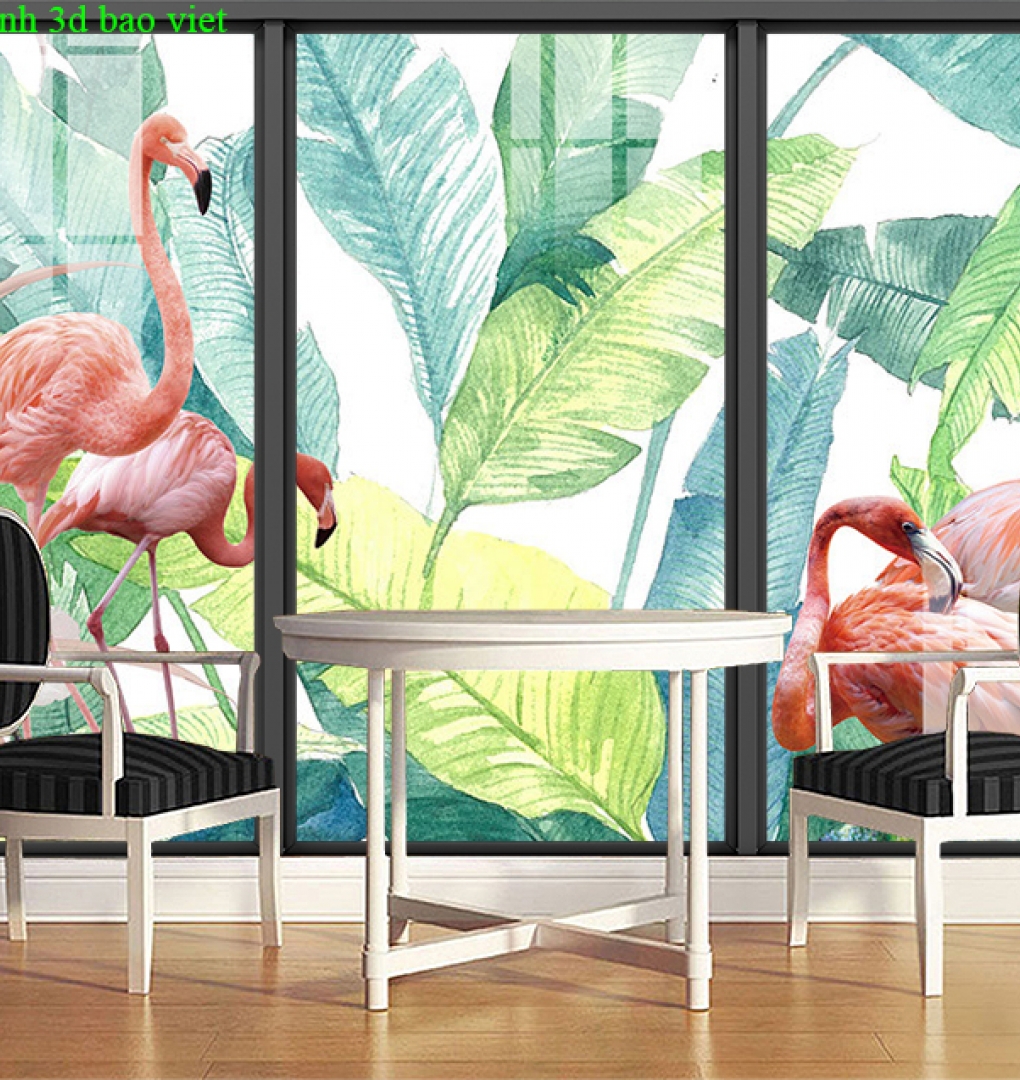 Tropical wallpaper 3d double-sided glass h367