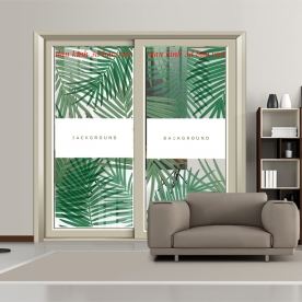 Decal dán kính cao cấp 3d tropical se126