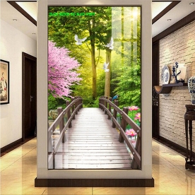 Tranh dán kính 3d 2 mặt đẹp k547