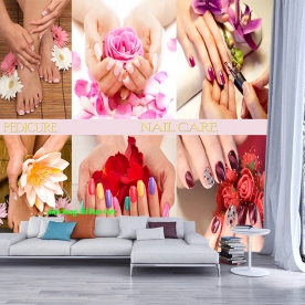 Tranh dán tường 3d cho tiệm nails 041