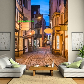 Tranh dán tường cảnh thành phố 3d fm604