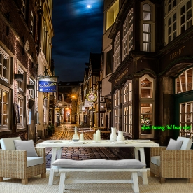 Tranh dán tường cho quán cafe 3d fm605