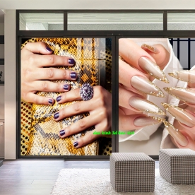 Decal dán kính cao cấp nails spa nails075