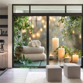 Decal dán kính cao cấp spa nails n2005-239