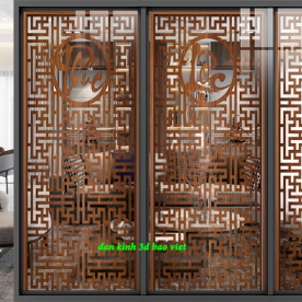 Decal dán kính nghệ thuật cho phòng thờ glass159