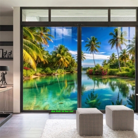 Tranh dán kính 3d 2 mặt n2005-233