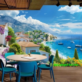 Tranh dán tường cho quán cafe n2005-244