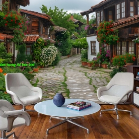 Tranh dán tường cho quán cafe n2005-260