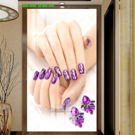 Decal dán kính cao cấp nails spa n2026-197