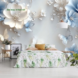 Giấy dán tường phòng ngủ 3d giả ngọc n2026-161
