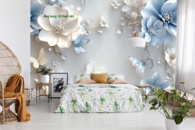 Giấy dán tường phòng ngủ 3d giả ngọc n2026-161