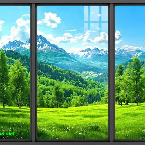 Tranh dán kính 3d 2 mặt phong cảnh r403