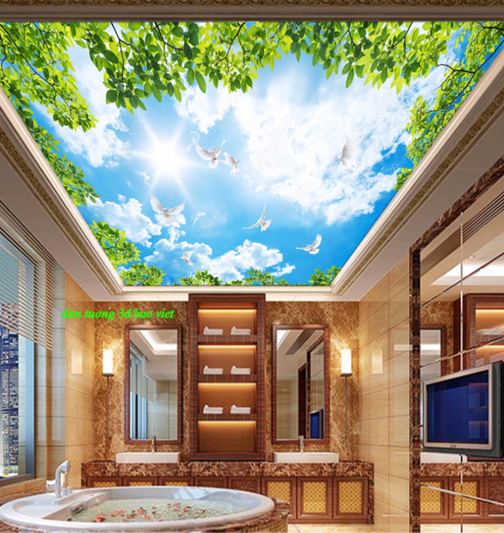Tranh dán trần nhà 3d n2026-196