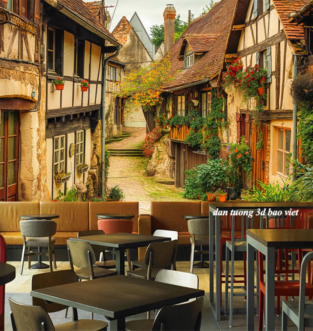 Tranh dán tường cho quán cafe s2026-166