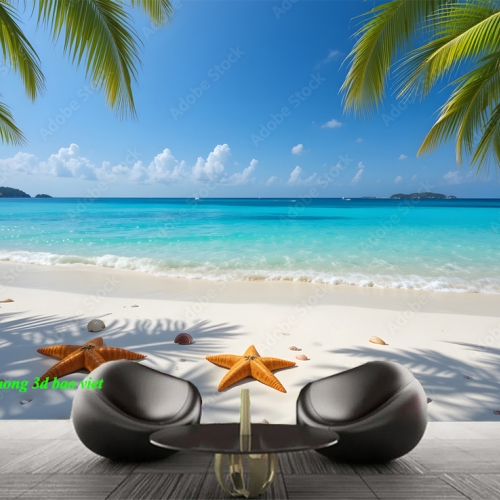 Tranh dán tường phong cảnh biển k2026-198