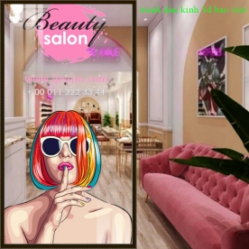 High quality transparent 3d glass decal decal for nail salon se098