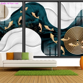 3d wallpaper with double sided glass 240