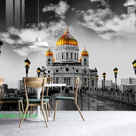 3d wallpaper living room fm568