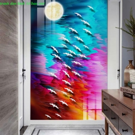 Beautiful 2 sided 3d glass stickers k483