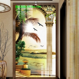 Tranh dán kính 3d 2 mặt k552