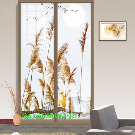 Tranh dán kính dán tủ quần áo k558