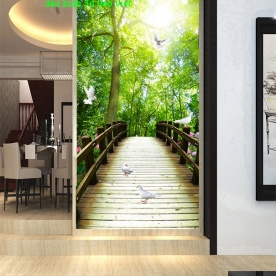 Tranh dán kính 3d 2 mặt phong cảnh k549