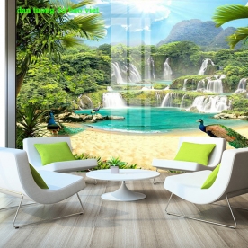Tranh dán tường thác nước 3d n2003-142