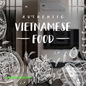 Decal dán kính nghệ thuật trong suốt glass137