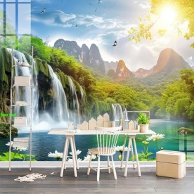 Tranh dán kính 3d 2 mặt phong cảnh n2004-279