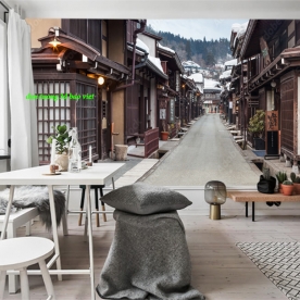 Tranh dán tường cảnh thành phố 3d n2004-293